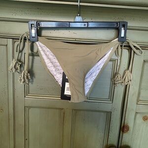 NWT Marilyn Monroe Oil Green Bikini Bottoms with Tie Sides